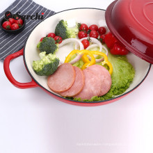 Gradient Enamel Cast Iron Casserole With Shallow Shape